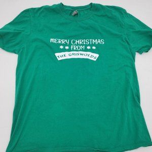 Merry Christmas From The Griswold's National Lampoon Men's T-shirt XL (LG) Green
